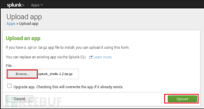 在Splunk上如何安装自定义应用反弹Shell  splunk 第3张