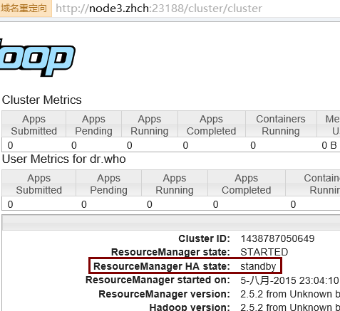 Hadoop2 namenode HA+联邦+Resource Manager HA实验分析  hadoop 第6张