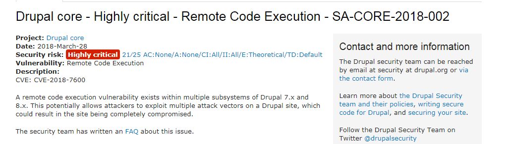 如何进行Drupal核心远程代码执行漏洞的分析  drupal 第1张
