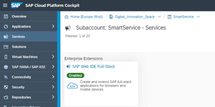 如何使用SAP Cloud WebIDE创建SAP UI5应用并部署  cloud 第3张